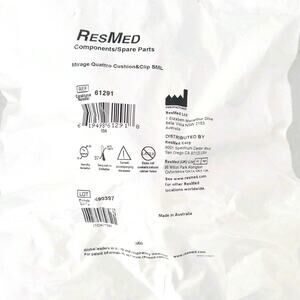 ResMed 61291 Mirage Quattro CPAP Cushion and Clip Small Component Part Sealed